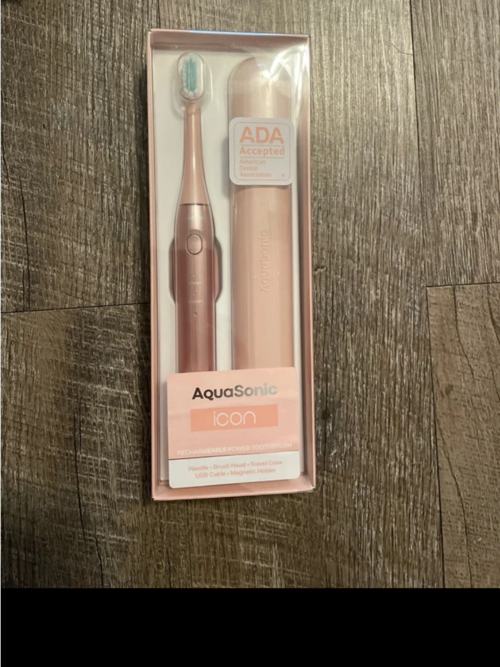 Aquasonic Icon Rechargeable Electric Toothbrush - Rose Gold
